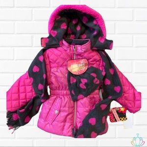 Pink Platinum Bright Pink Girls Jacket 3 Pieces 3T